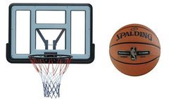 Basketball set Spartan Wall Mounted Backboard+ Spalding NBA Platinum