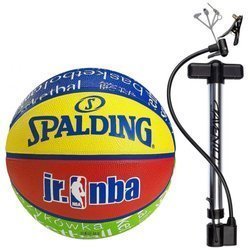 Spalding NBA Junior Ballon de basket + Ball Pump