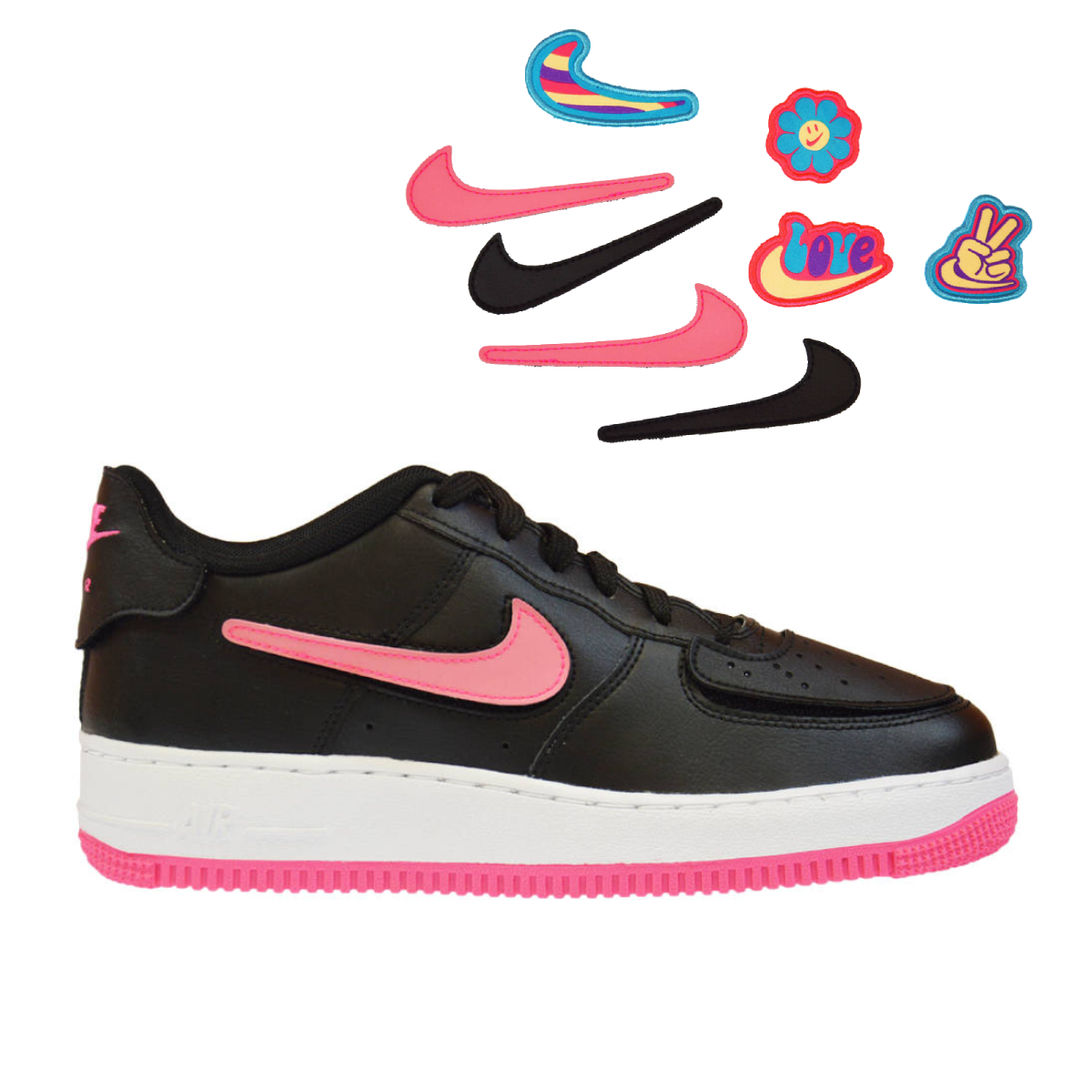 Nike air force 1 rot schwarz online