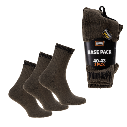 Olive socks Magnum 3 Base Pack 