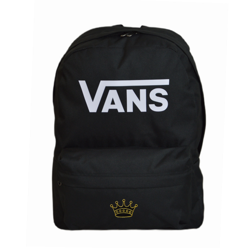 Vans Old Skool Print Backpack Black VN000H50BLK1 + Custom Crown