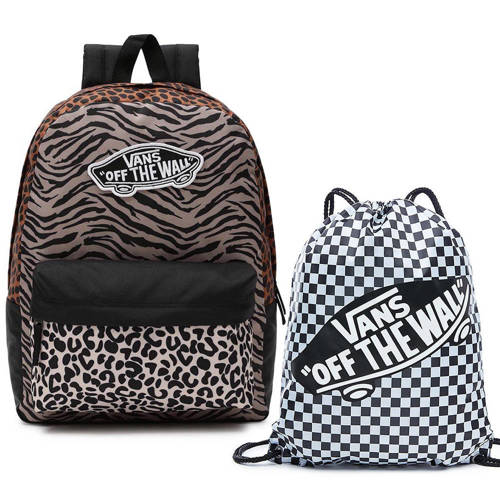 Vans Realm Backpack Animal Patterns + Benched Bag