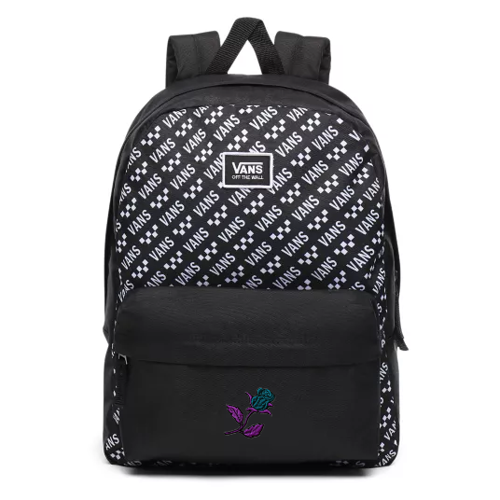 Vans Realm Black-Brand Striper Backpack - VN0A3UI7W07 - Custom Rose