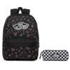Vans Realm Beauty Floral Black Backpack - VN0A3UI6ZX3 + Pencil Pouch
