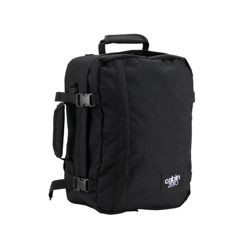 CabinZero Classic 2w1 28L Backpack black + Custom Panda Not Today