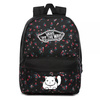 Vans Realm Beauty Floral Black Backpack Custom Cat - VN0A3UI6ZX3