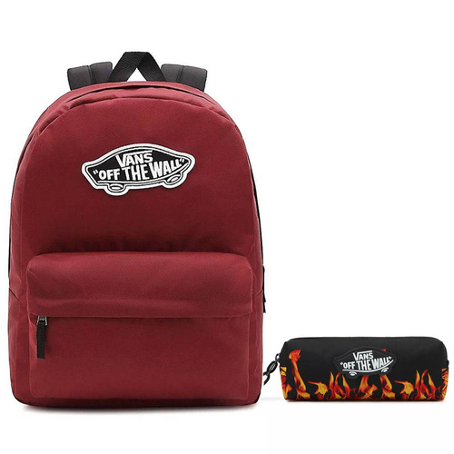 Vans Realm Backpack Red Sac à dos - VN0A3UI6J511  + Pencil Pouch