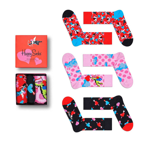 Happy Socks 3-pak I Love You Chaussettes - XLOV08-4400