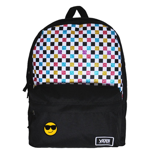 Vans Glitter Check Realm Sac à dos - VN0A48HGUX9 - Custom Cool Smile