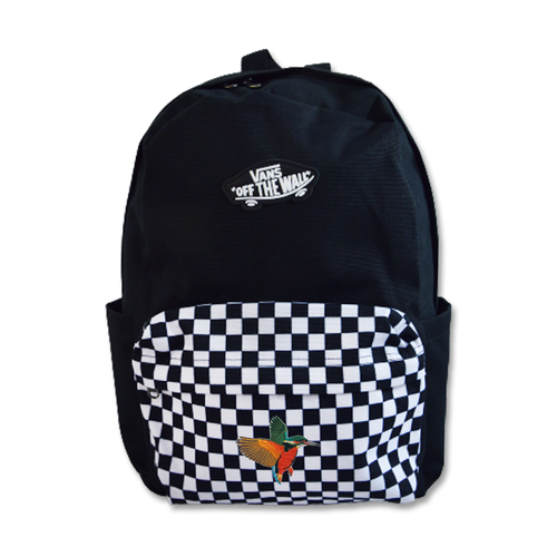 Vans New Skool Backpack Checkerboard VN000628Y281 + Custom Bird Orange