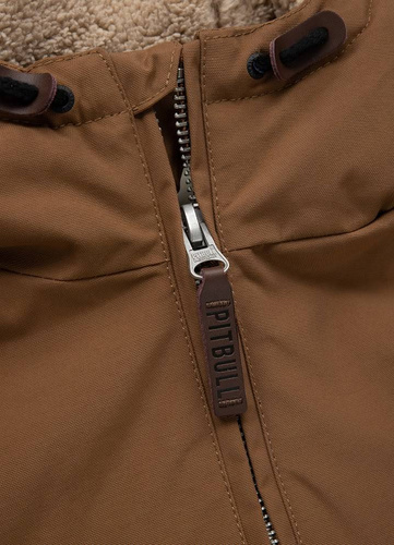 Pit Bull West Coast Elkwood 3 Sherpa Hooded Brown Veste - 529112850