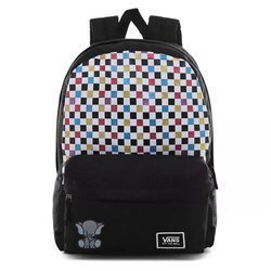 Vans Glitter Check Realm Sac à dos Custom Rose - VN0A48HGUX9