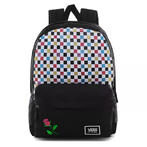 Vans Glitter Check Realm Sac à dos - VN0A48HGUX9 Custom Rose