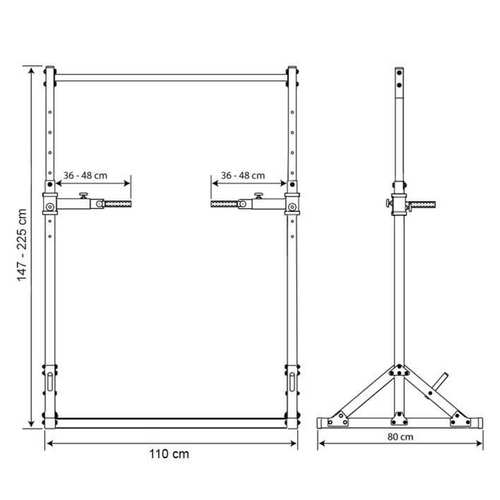 Stationary pull-up bar training rail K-SPORT - KSSL060/DIP