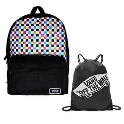 Vans Glitter Check Realm Sac à dos - VN0A48HGUX9 + Bag