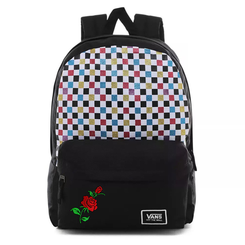 Vans Glitter Check Realm Sac à dos - VN0A48HGUX9 Custom Rose