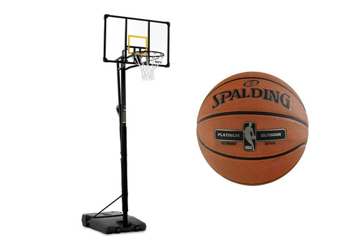 Basketball set + Spalding NBA Platinium Streetball Outdoor Basketball