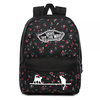 Vans Realm Beauty Floral Black Backpack Custom Cats - VN0A3UI6ZX3