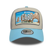 New Era 9FORTY Cabo Mexico License Plate Cream A-Frame Trucker Adjustable Cap - 60595298