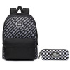 Vans Realm Black-Brand Striper Backpack - VN0A3UI7W07