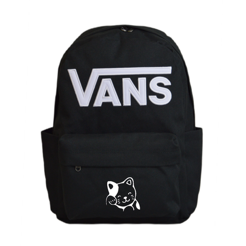 Vans Old Skool Grom Black Backpack VN000H56BLK + Custom Cat