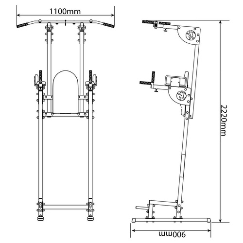 Stationary bar and training bars for pull-ups K-SPORT - KSSL012