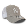 New Era 9FORTY NY New York Yankees Jersey Essential Grey A-Frame Trucker Cap - 12381106