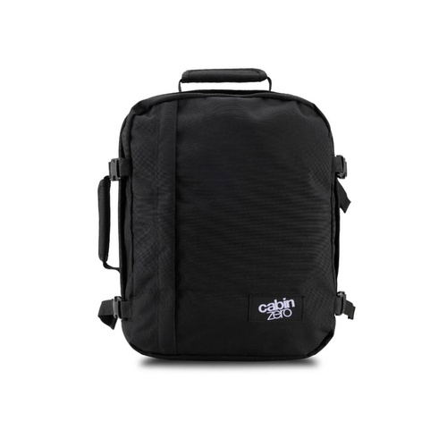 CabinZero Classic 2w1 28L Backpack black + Custom Panda Not Today