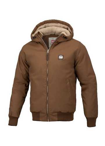 Pit Bull West Coast Elkwood 3 Sherpa Hooded Brown Veste - 529112850