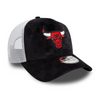 New Era 9FORTY Chicago Bulls Tonal Check Black A-Frame Trucker - 60595264