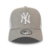 New Era 9FORTY NY New York Yankees Jersey Essential Grey A-Frame Trucker Cap - 12381106