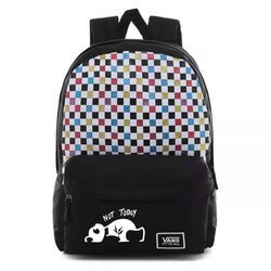 Vans Glitter Check Realm Sac à dos - VN0A48HGUX9 - Custom Panda Not Today